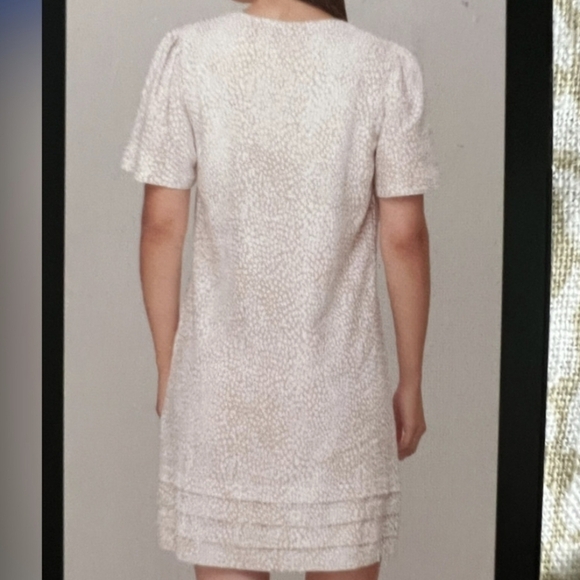 Nicole Miller Original Linen Blend Short Sleeve Popover Shift Dress - Size XL - Picture 2 of 11